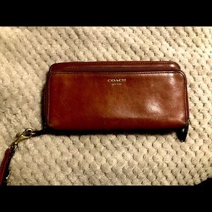 Coach brown leather wallet